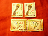 Serie Ghana 1960 - Olimpiada Roma , 4 valori, Nestampilat