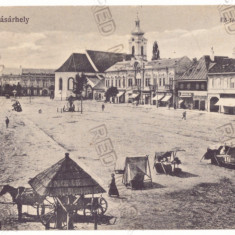 3129 - TARGU-SECUIESC, Covasna, Market - old postcard, CENSOR - used - 1917