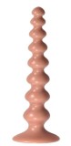 Dildo Crazy Anal Play cu Ventuza, PVC, Natural, 36 cm