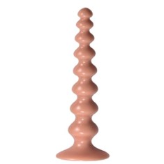 Dildo Crazy Anal Play cu Ventuza, PVC, Natural, 36 cm