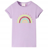 Tricou pentru copii, lila, 140 GartenMobel Dekor, vidaXL