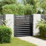 vidaXL Poarta de gradina incuiabil neagra 100x100 cm aluminiu