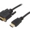 Cablu DVI-D la HDMI 1,8m Negru
