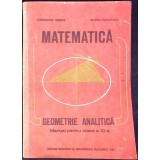 MATEMATICA GEOMETRIE ANALITICA. MANUAL PENTRU CLASA A XI-A-CONSTANTIN UDRISTE, VALERIA TOMULEANU-338190