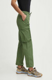 Cumpara ieftin Columbia pantaloni de exterior Boundless Trek Cargo culoarea verde, drept, high waist, 2073011