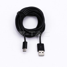 Cablu USB Tip C 3M Negru V-Tac SKU-8455 foto