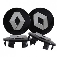 Set 4 capacele roti 57 mm Renault, pentru jante aliaj, Negru Renaultczarne57