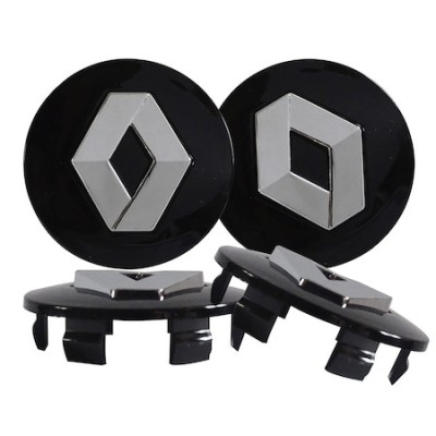 Set 4 capacele roti 57 mm Renault, pentru jante aliaj, Negru Renaultczarne57 foto