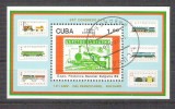 Cuba 1988 Trains, UPU, perf. sheet, used AA.034, Stampilat