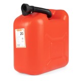 Canistra din plastic 20L pentru benzina, motorina si uleiuri, cu palnie pentru alimentare, Borg Hico, produs polonez, certificat UN