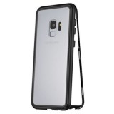 Cumpara ieftin Husa cu Bumper din Aluminiu cu prindere Magnetica si spate din Sticla Temperata Securizata pentru Samsung Galaxy S9 Plus Black, MyStyle