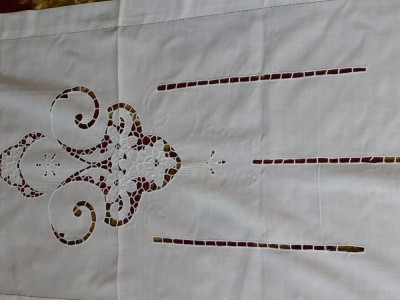 2 draperii / perdele / vintage , broderie sparta , deosebite foto