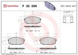 BREMBO P 30 099 PRIME LINE set placute frana,frana disc