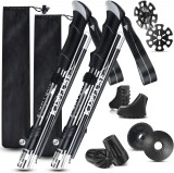 Cumpara ieftin Bete trekking pliabile, reglare rapida, aluminiu, 100 -130 cm, confortabil, manere EVA, curele reglabile