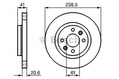 Disc frana RENAULT TWINGO II (CN0) (2007 - 2014) BOSCH 0 986 479 B21 foto