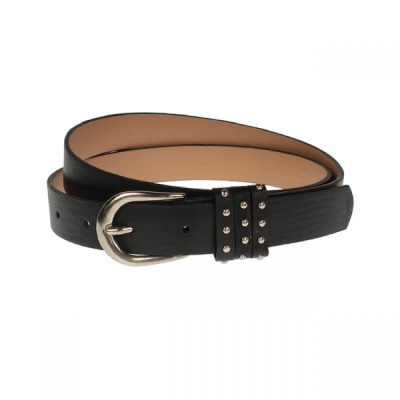 Curea dama, casual-eleganta, din piele ecologica, latime 2.5 cm, negru - CRD028N foto