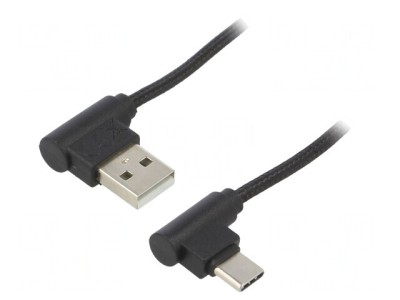 Cablu USB A la USB C &amp;icirc;n unghi 1m foto