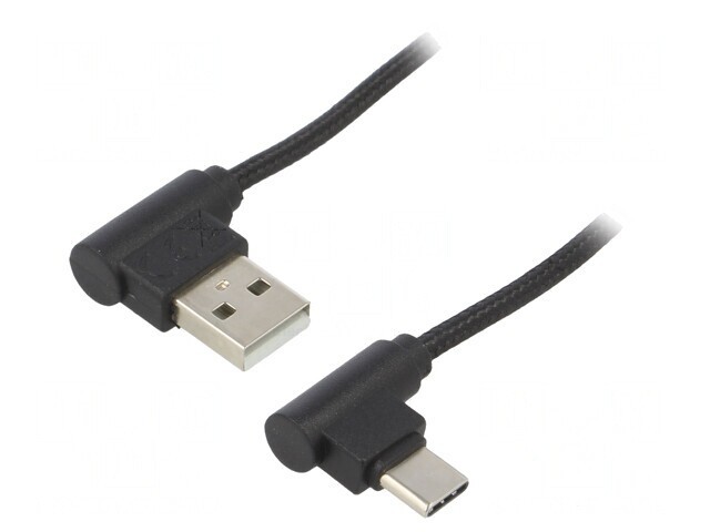 Cablu USB A la USB C &icirc;n unghi 1m