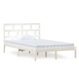 Cumpara ieftin Cadru de pat, alb, 120x200 cm, lemn masiv de pin
