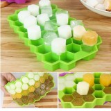 Forma cuburi de gheata Fagure Hexagon din silicon - potrivita si pentru uz profesional, Verde