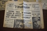 lot trei ziare L Humanite Partidul Comunist Francez 1958-1959 1963