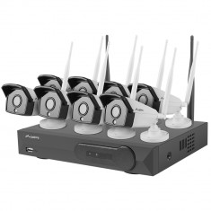 Kit supraveghere video Lanberg 8 camere 2MP + NVR WiFi 8 canale (ICS-0808-0020) foto