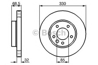 Disc frana PORSCHE CAYENNE (9PA, 955) (2002 - 2010) BOSCH 0 986 479 248 foto