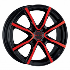 Jante MAK MILANO4 BLACK AND RED 4X100 R15 ET42 foto