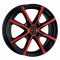 Jante MAK MILANO4 BLACK AND RED 4X100 R15 ET42