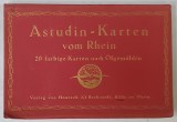ASTUDIN - KARTE VOM RHEIN , MINIALBUM CU 20 DE CARTI POSTALE COLOR , FORMAT ARMONICA , INCEPUTUL SEC. XX