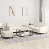 vidaXL Set de canapele, 3 piese, crem, catifea 3201992