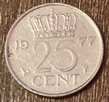 C50 - Moneda foarte veche - Olanda - 25 centi - 1977