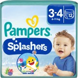 Pampers Splashers 3-4 scutec tip slip pentru &icirc;not, de unică folosință 6-11 kg 12 buc