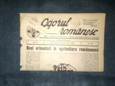 REVISTA OGORUL ROMANESC 21 IULIE 1940 foto
