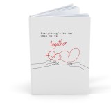 Agenda/Jurnal pentru EA, Ziua indragostitilor, cu mesaj LOVE, alba, 100 de file albe