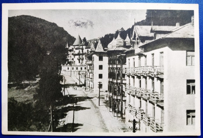 Slanic Moldova - Str. Vasile Alecsandri 1961 - RPR, printata, circulata la Timisoara, 1 timbru intact, stampile lizibile