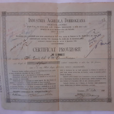 2 certificate provizorii acțiuni 1919