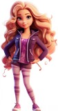 Cumpara ieftin Sticker decorativ, Barbie, Roz, 90 cm, 8402ST-13, Oem