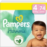 Scutece Pampers Harmonie Maxi Box Marimea 4, 9-14 kg, 74 buc