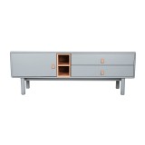 Mobilă TV Home ESPRIT Albastru Gri polipropilenă Lemn MDF 140 x 40 x 55 cm