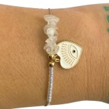 Cumpara ieftin Bratara Cuart transparent Evil Eye - eliberare de stres si determinare