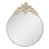 Oglinda perete rama metal bej vintage 50x4x60 cm