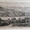 Litografie veche rara/originala cu Orsova (Dunarea, Banat, Port) autor Max Wirth