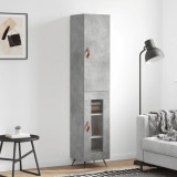 Gossi dulap inalt, gri beton, 34,5x34x180 cm, lemn prelucrat