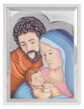 Icoana Sfanta Familie ceramica argint