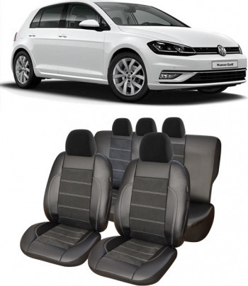 Huse scaune auto dedicate Alcantara VW Golf 7 Piele si catifea, Confort  Line | Okazii.ro