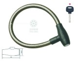 Antifurt Bicicleta Otel 20mm x 120cm cu Cheie, Negru, Manson Cauciucat
