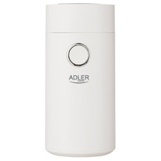 Rasnita de cafea Adler, 75 gr, 150 W, capac transparent, Alb