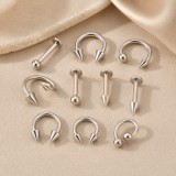 Cumpara ieftin Set Titan Rebel Edge , Set 10 Piercinguri din Titan Antialergic