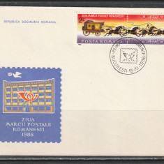 Romania 1986 - #1170 Ziua Marcii Postale Romanesti FDC 1v MNH